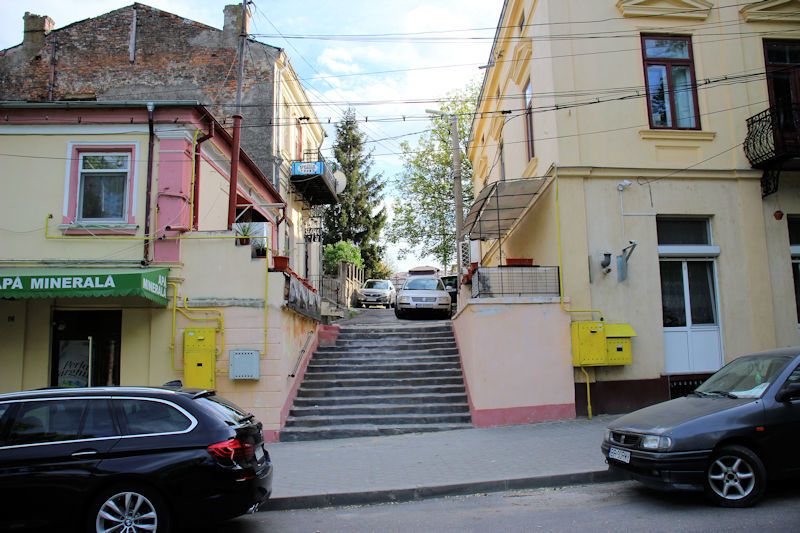 Weg zur Uferpromenade an der Doanu in Braila