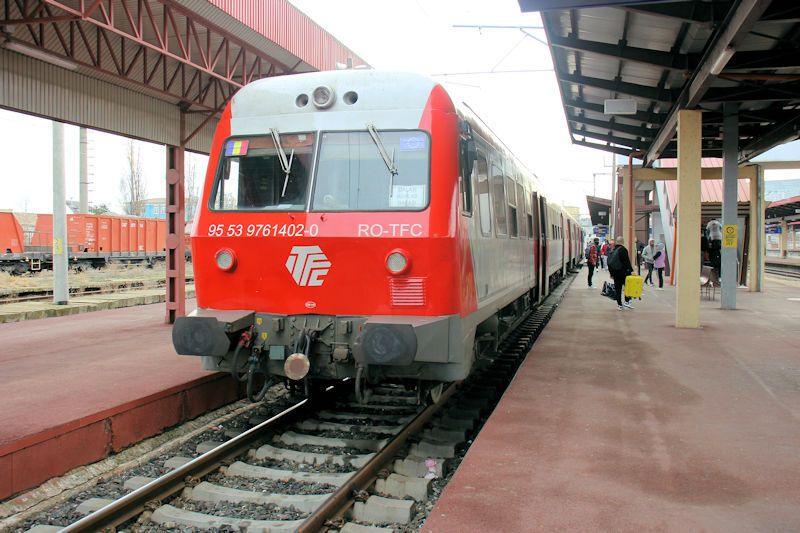 Ankunft im Bahnhof Galați und Bereitstellung zur Rückfahrt nach Bârlad 