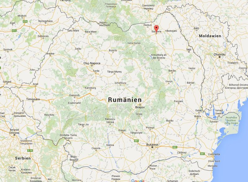 Quelle: Google Maps - Suceava in der Region Bukowina