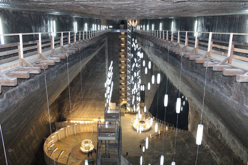 Blick in den Innenbereich der Saline in Turda (Thorenburg) 