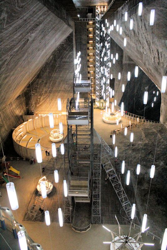 Blick in den Innenbereich der Saline in Turda (Thorenburg) 