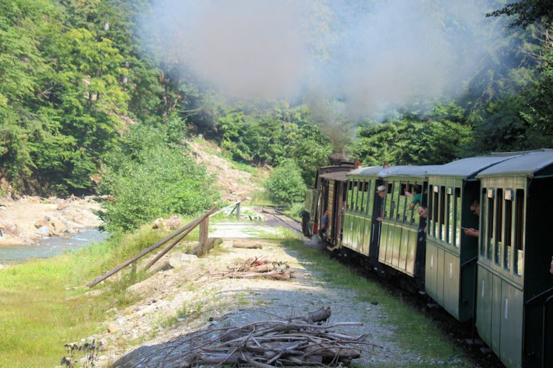 Fahrt mit der Wassertalbahn (Mocănița)