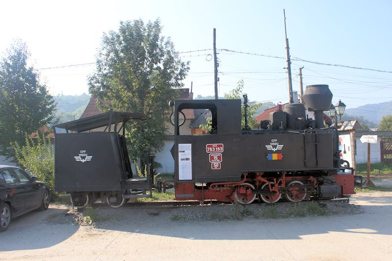 Alte Lok der Wassertalbahn (Mocănița) in Viseu de Sus