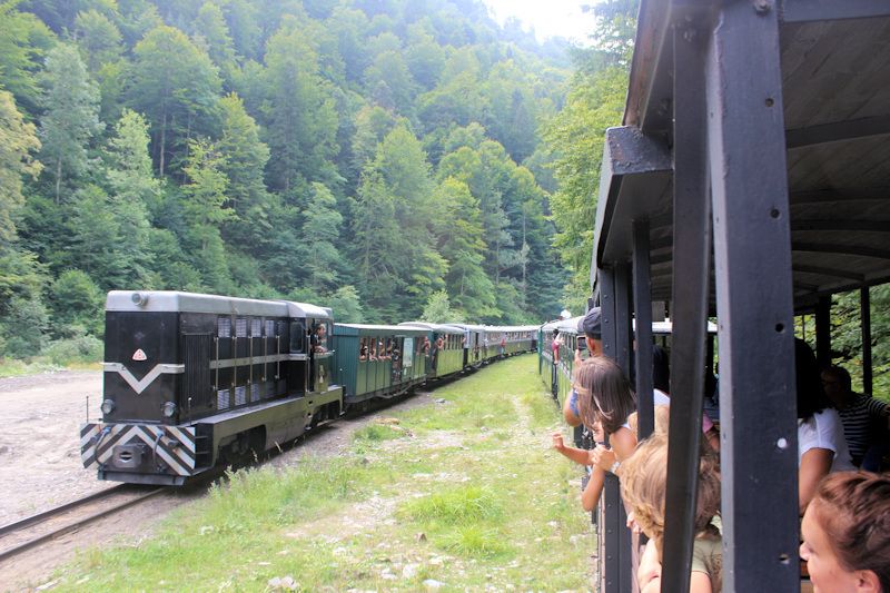 Fahrt mit der Wassertalbahn (Mocănița)