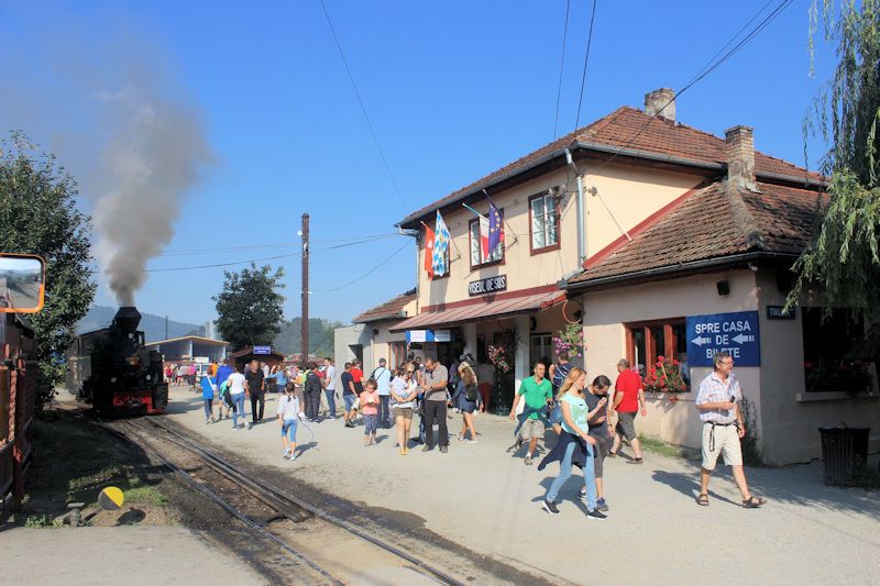 Bahnhof der Wassertalbahn (Mocănița) in Viseu de Sus